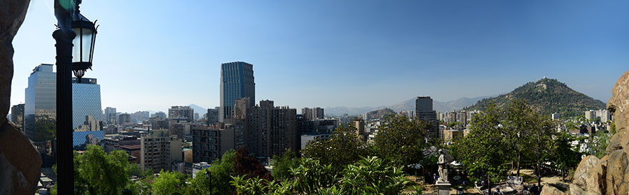 Vista do alto do Cerro Santa Lucía